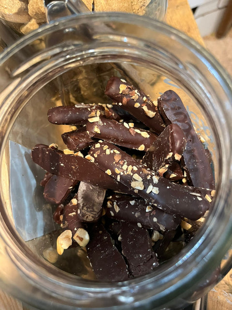 Barres biscuits enrobées chocolat noir vrac (200g)