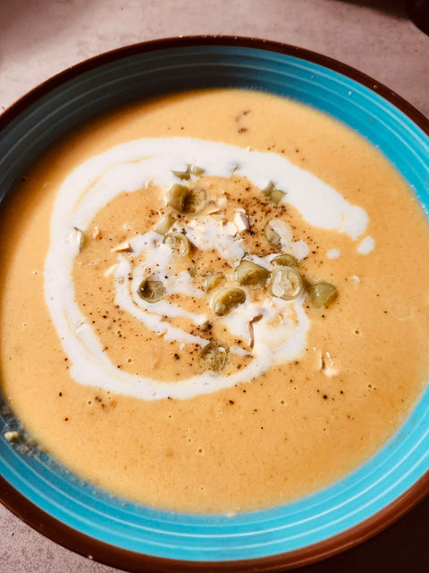 Soupe de courge au lait de coco et curry rouge 🌶️
