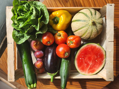 Panier de fruits et légumes de saison