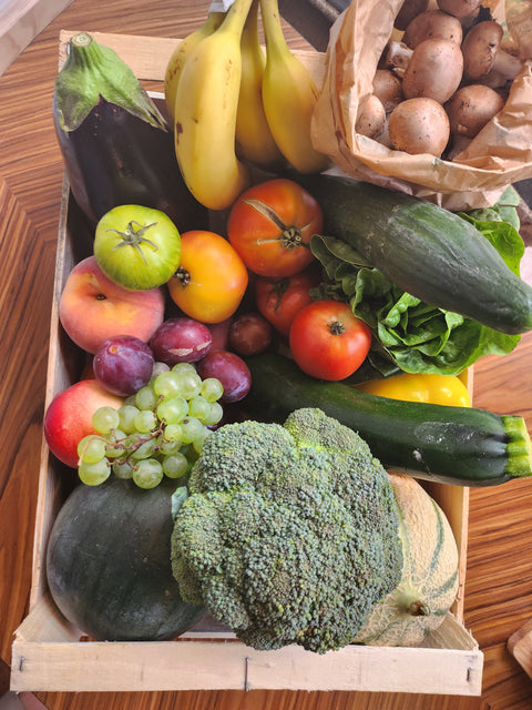 Panier de fruits et légumes de saison