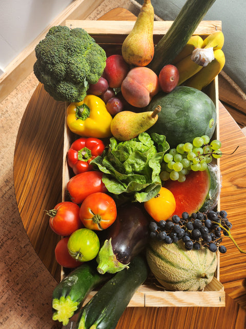 Panier de fruits et légumes de saison