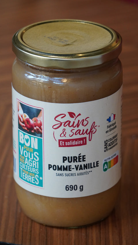 Compotes Anti-Gaspi – Sains & Saufs Blanquefort | Vanille, Poire, Banane, Fraise 250ml