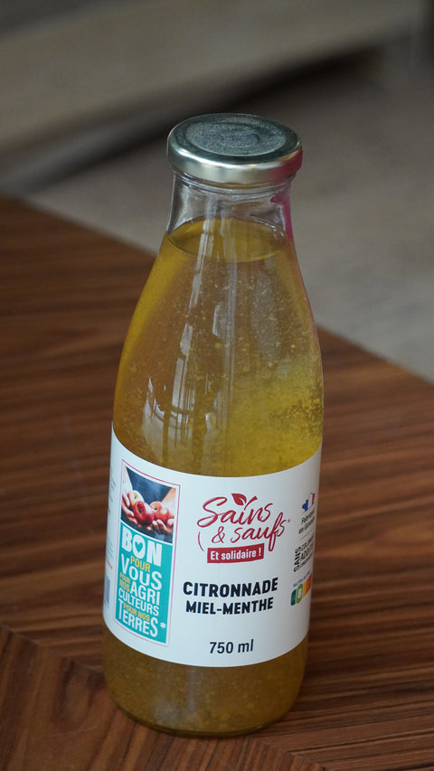 Citronnade Miel Gingembre Bio – Sains & Saufs | Anti-Gaspi Artisanale 75cl