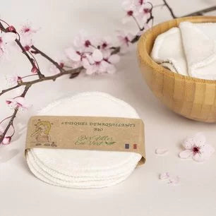 Lot de 4 lingettes biface - bio 100% coton écru