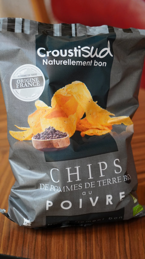Chips Bio – CroustiSud | Pommes de Terre Origine France – Vinaigre & Poivre 100g