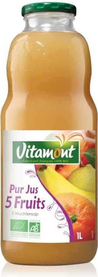 Pur jus 5 fruits (pomme, orange, banane, abricot, poire) bio