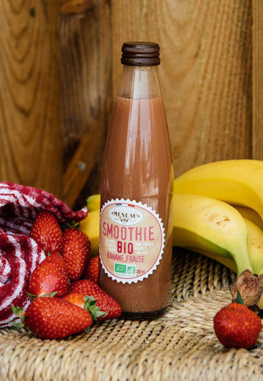 Smoothie banane fraise bio